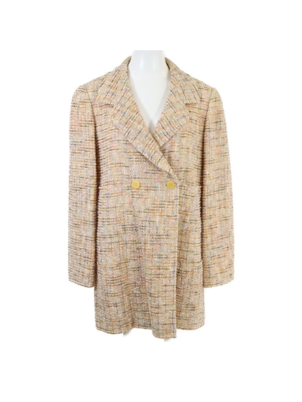 Chanel Tweed Long Jacket 38